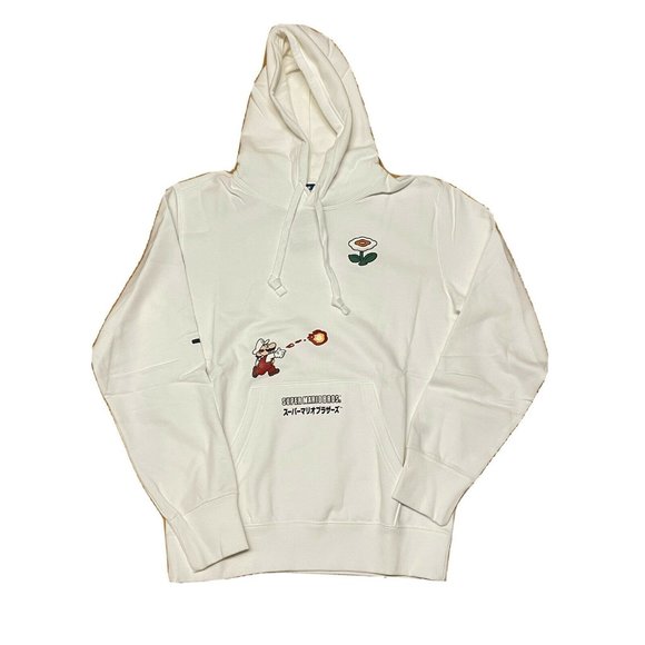 Champion x Super Mario Mario Fire Flower Hoodie Sweatshirt